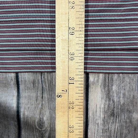 FootJoy Performance Stretch Short Sleeve Golf Polo Shirt Large Red Grey Striped - Picture 8 of 8